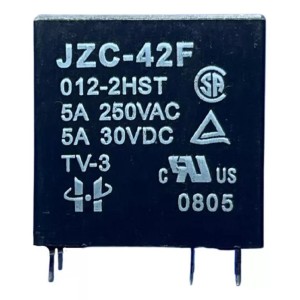 Rele 12V 5A 6 Terminais JZC-42F 012-2HST