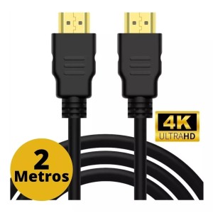 Cabo HDMI x HDMI 2,00mts Conector Dourado