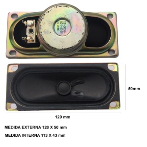 Alto Falante Selado 120 x 50 mm 16 Ohms 15 Watts