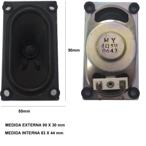 Alto Falante Selado 90 x 50 mm 4 Ohms 5 Watts